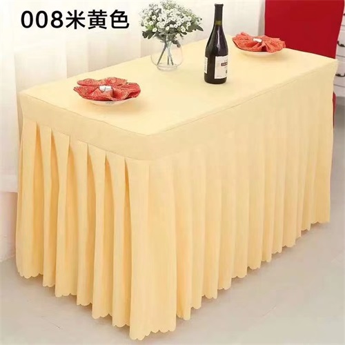 米黃色桌套